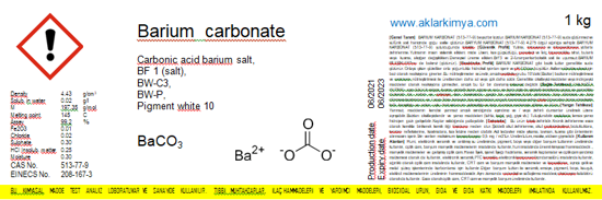 Baryum Karbonat [Chem.Pure] - 1 KG. ürün görseli