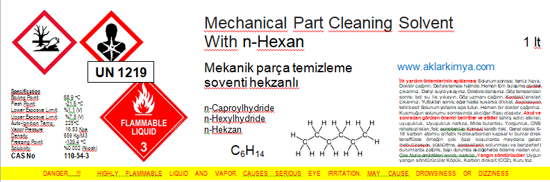 Hexzan - Mekanik parça temizmele solventi   - 1 LT. ürün görseli