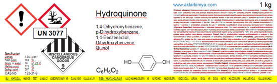 Hidrokinon  [Chem.Pure]    Foto.Grade -       1 KG. ürün görseli