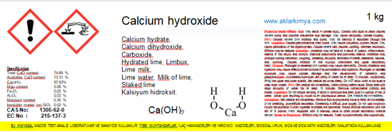Kalsiyum Hidroksit   [Chem.Pure] -     1 KG. ürün görseli