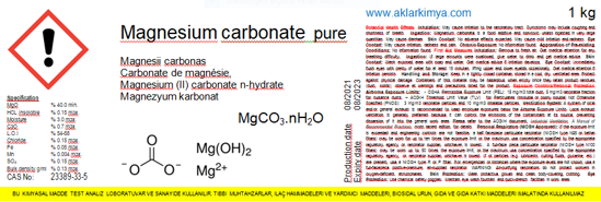 Magnezyum Karbonat    [Chem.Pure] -    1 kg. ürün görseli